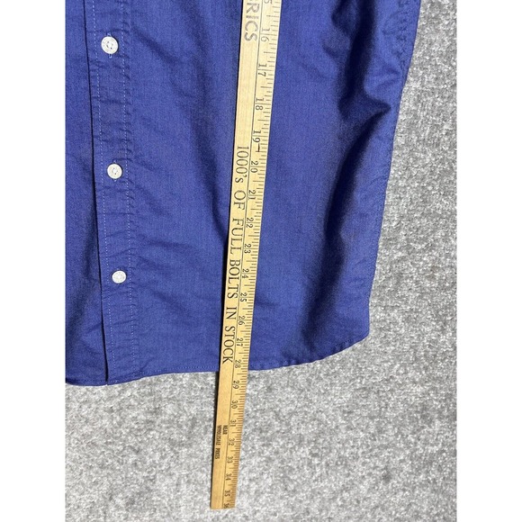 Old Navy‎ Button Down Shirt Boy Size XXL Blue Short Sleeve Chest Pocket Vintage - Picture 6 of 6
